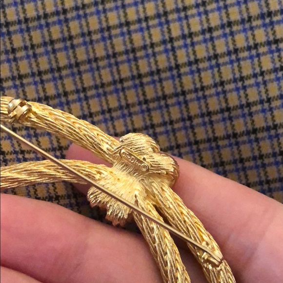Dior Gold Rope Brooch - Picture 3 of 3